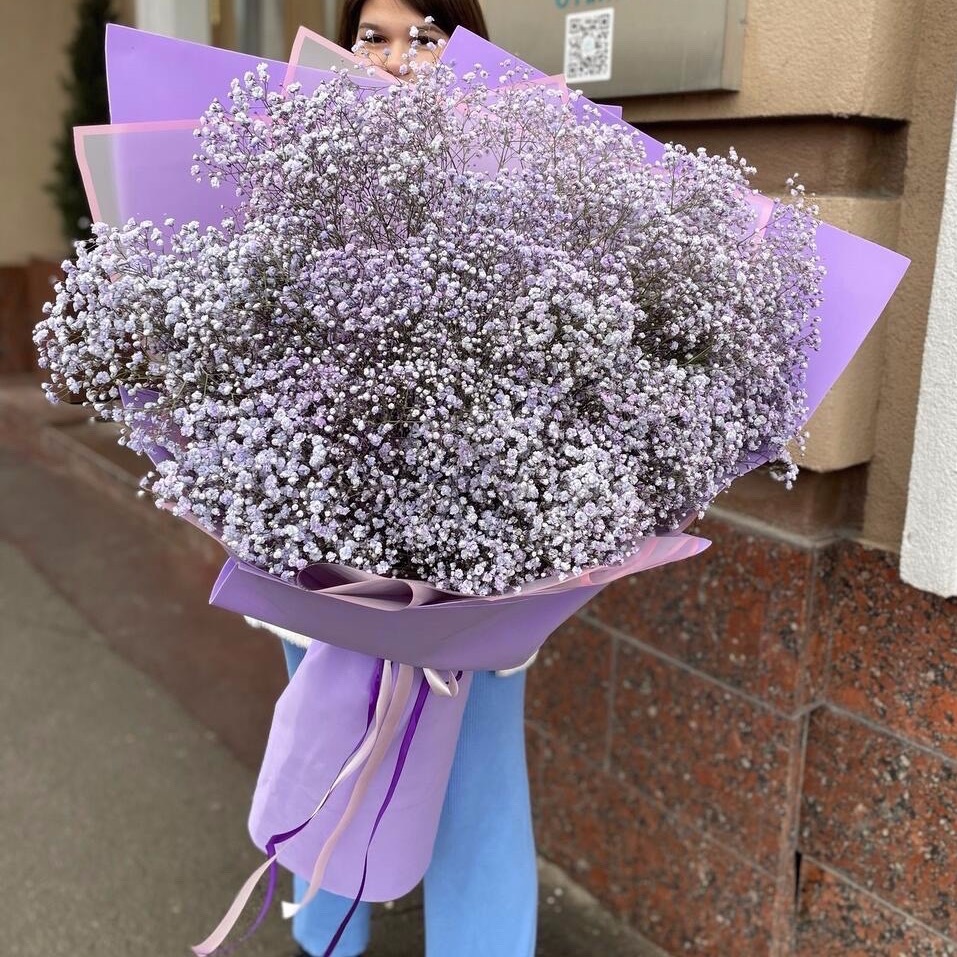 Огромный букет из 25 гипсофил