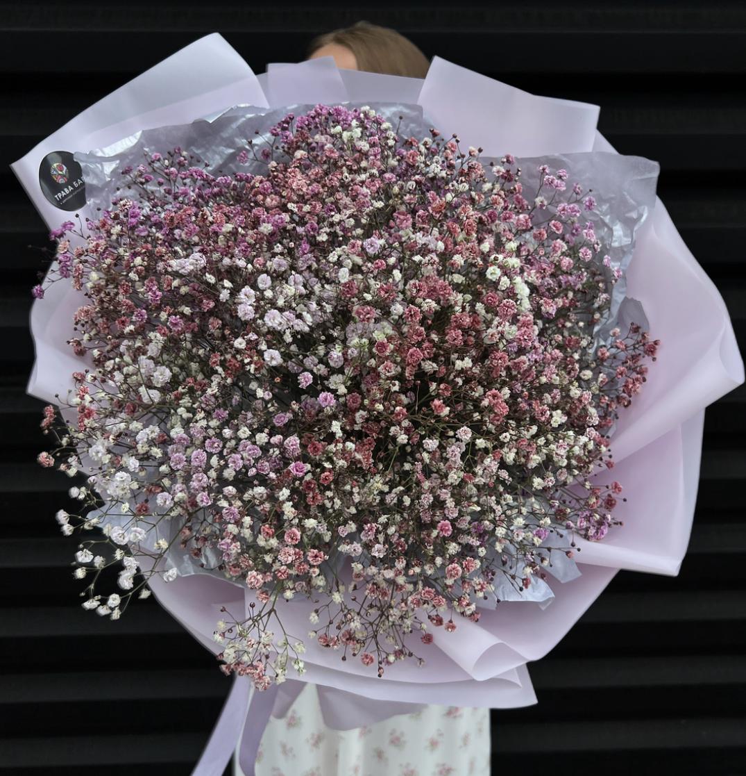 Букет из 9 разноцветных гипсофил фото 1