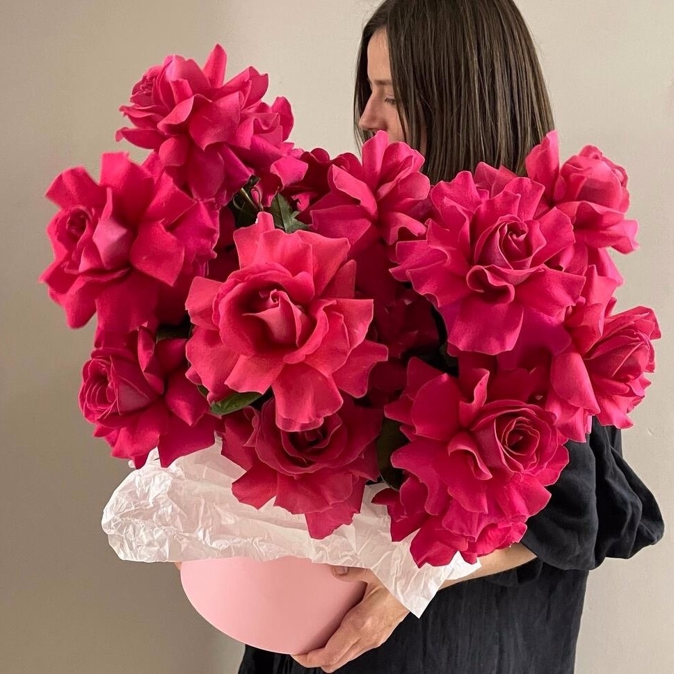 Композиция из 15 французских роз фото 1