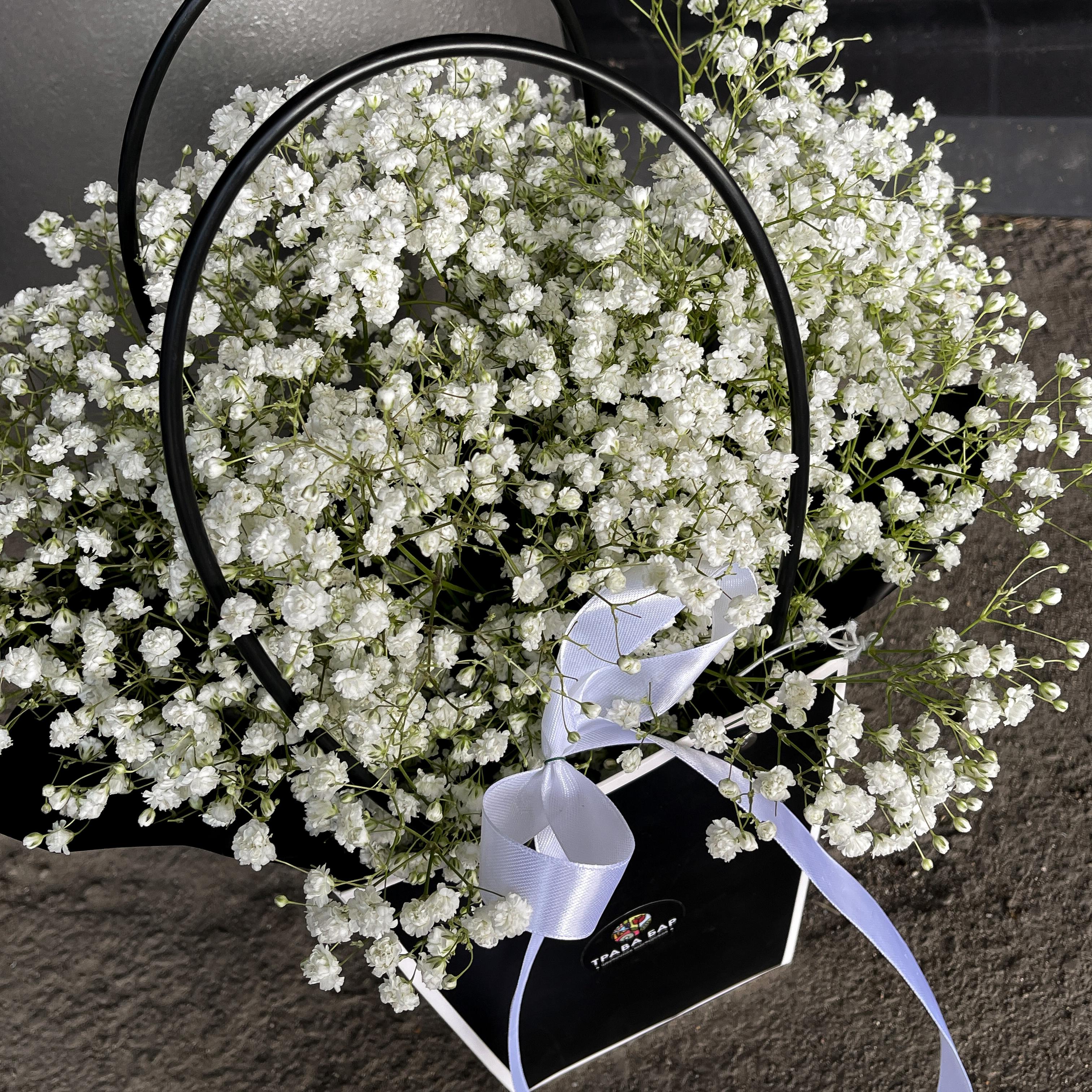 Композиция "Белоснежное облачко в сумочке" фото 1