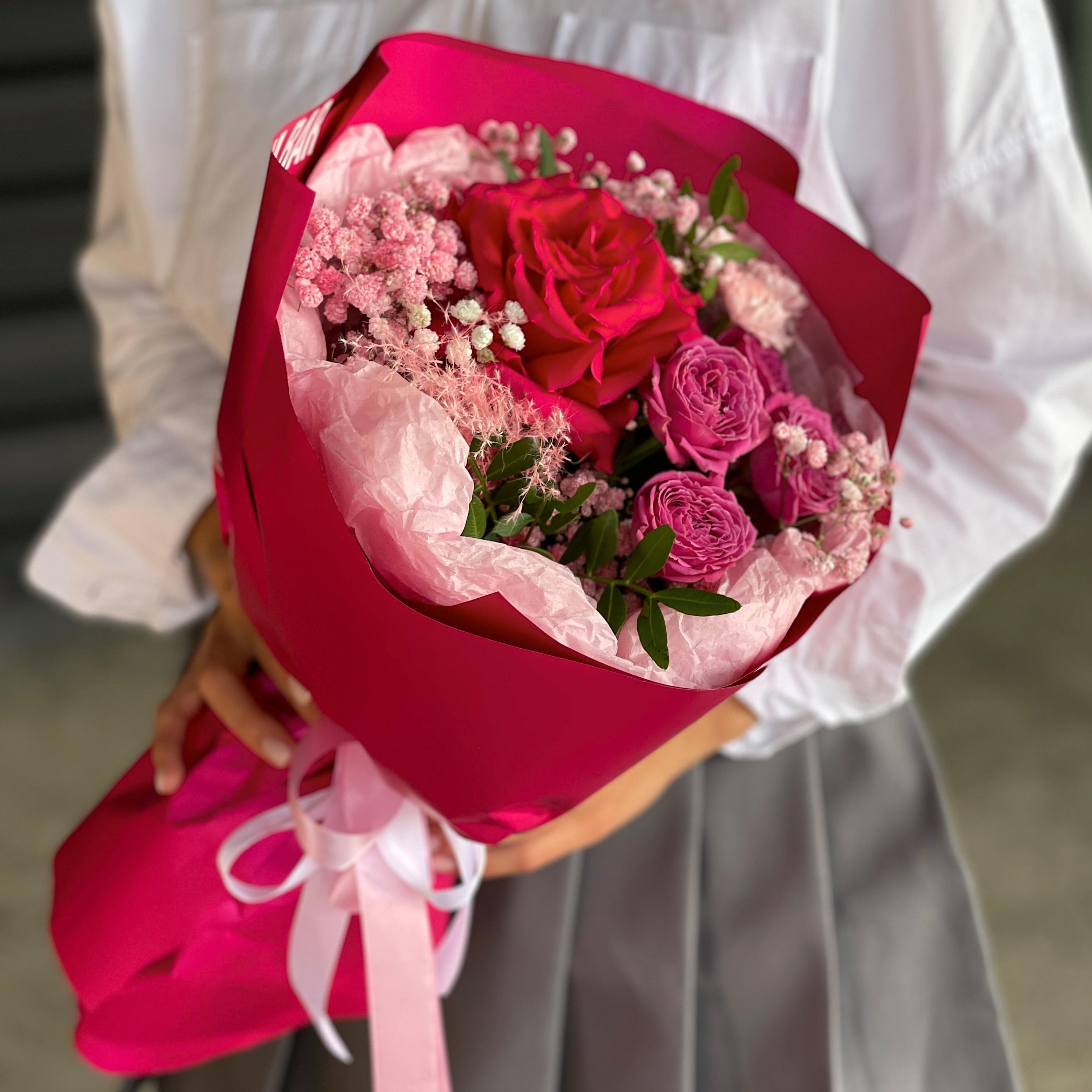 Букет "Малиновая история" фото 1