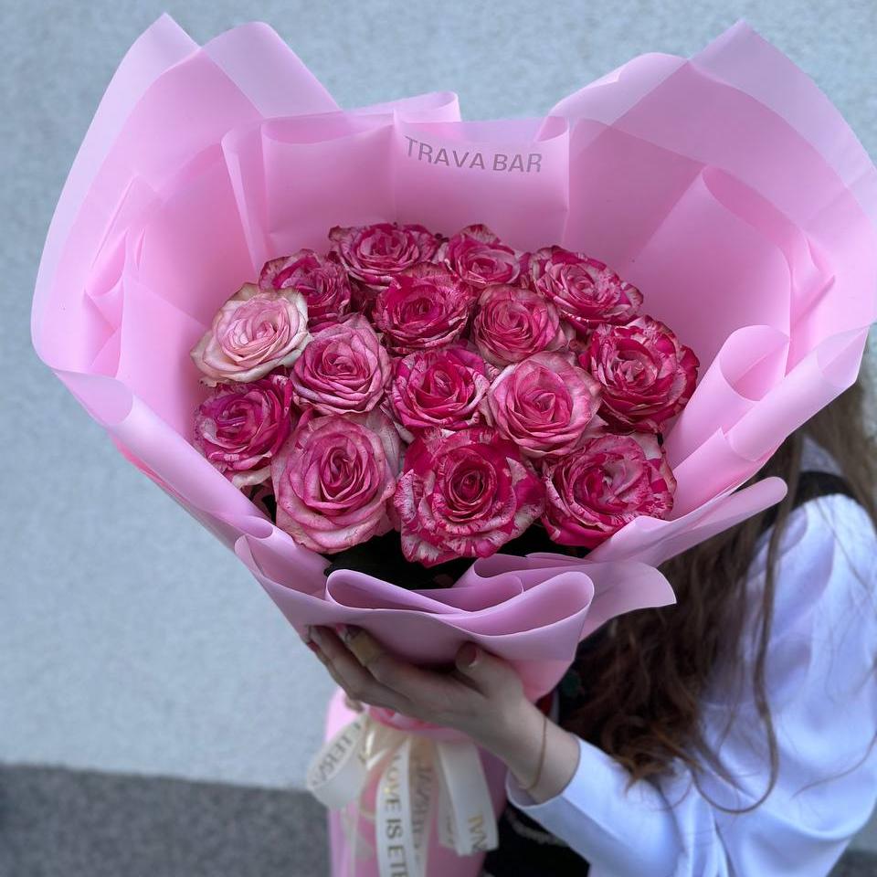 Букет из 15 роз "Барракуда" 50/60 см фото 1