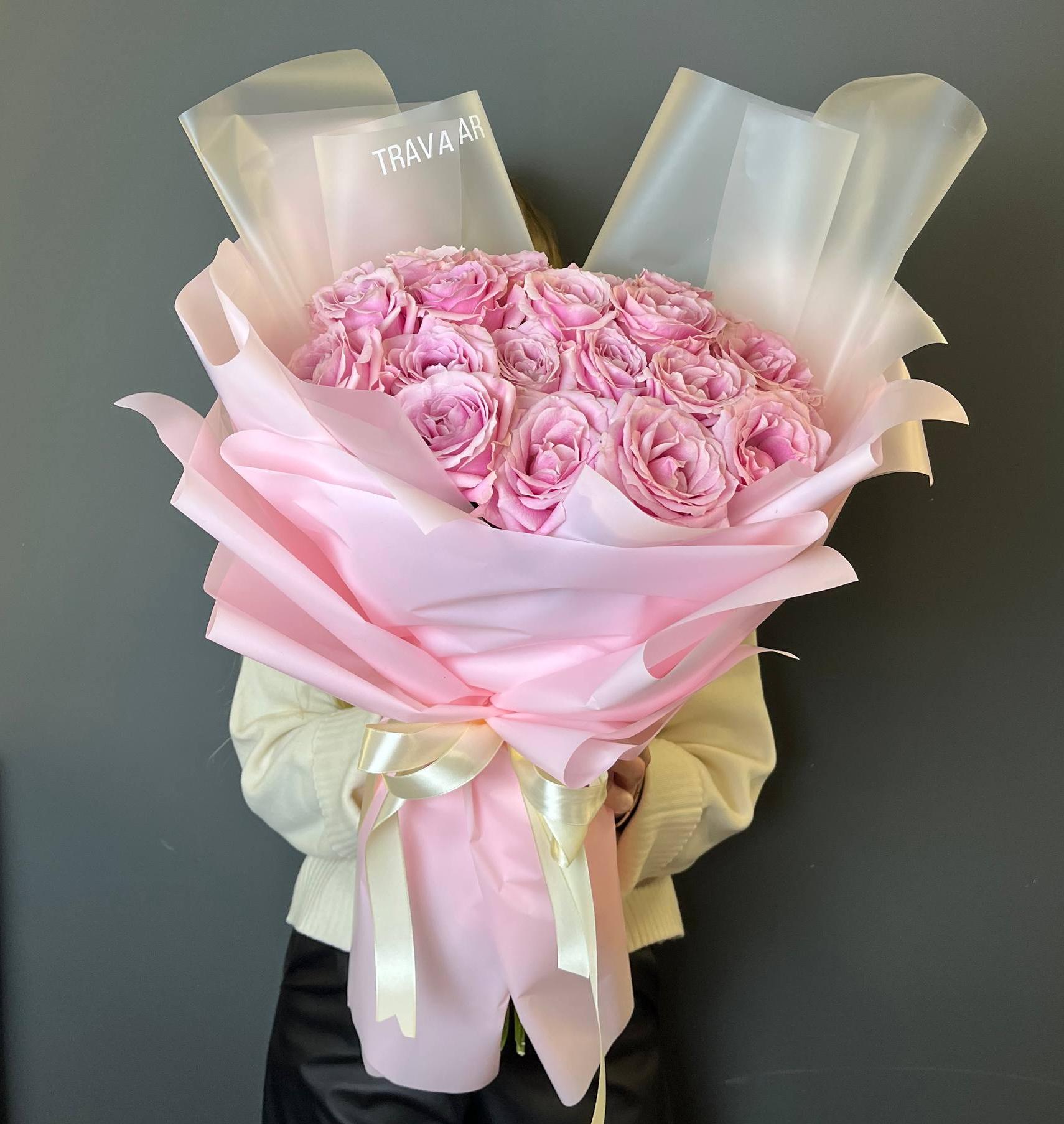 Букет из 25 хрустальных роз 50/60 см