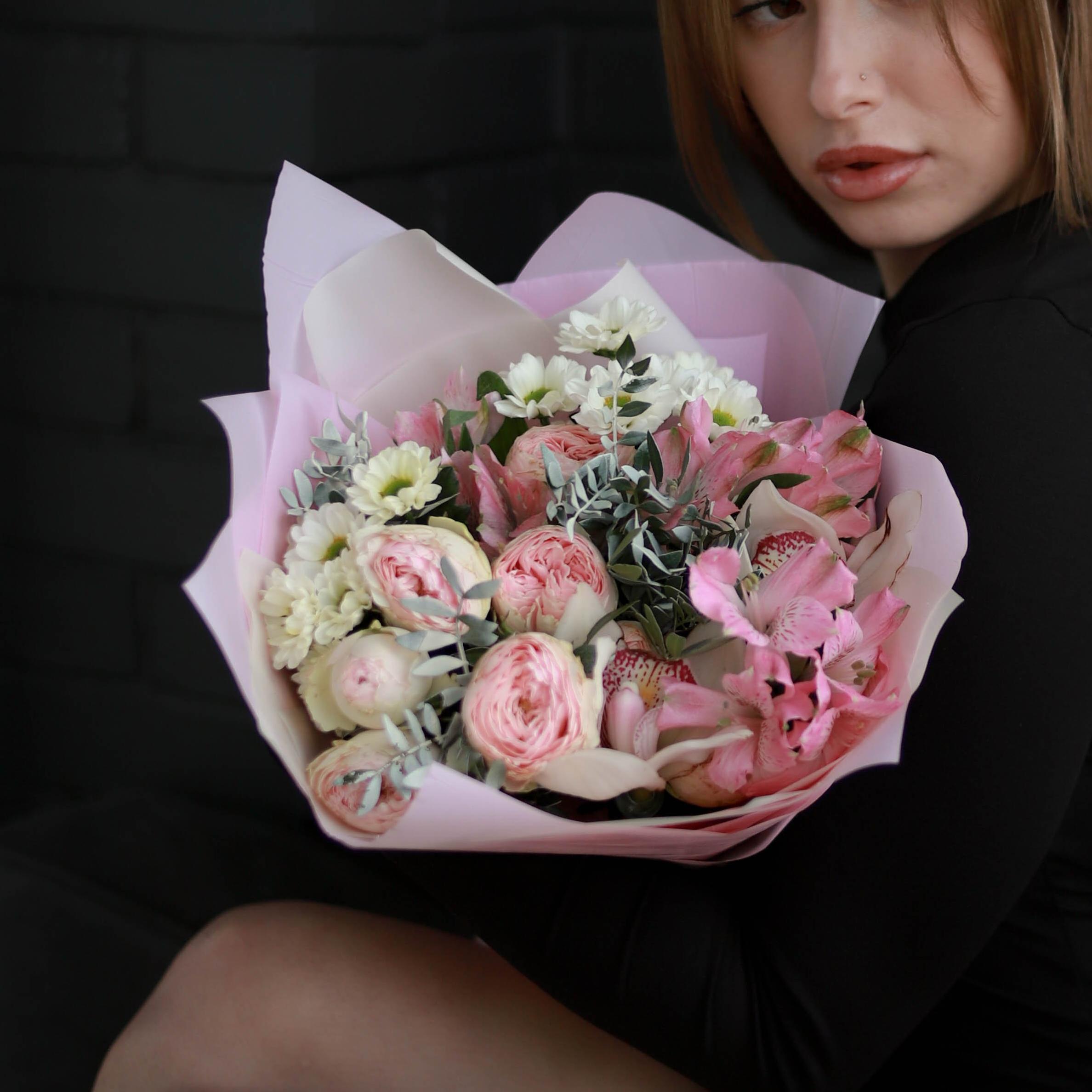 Букет "Клубничный зефир" фото 1