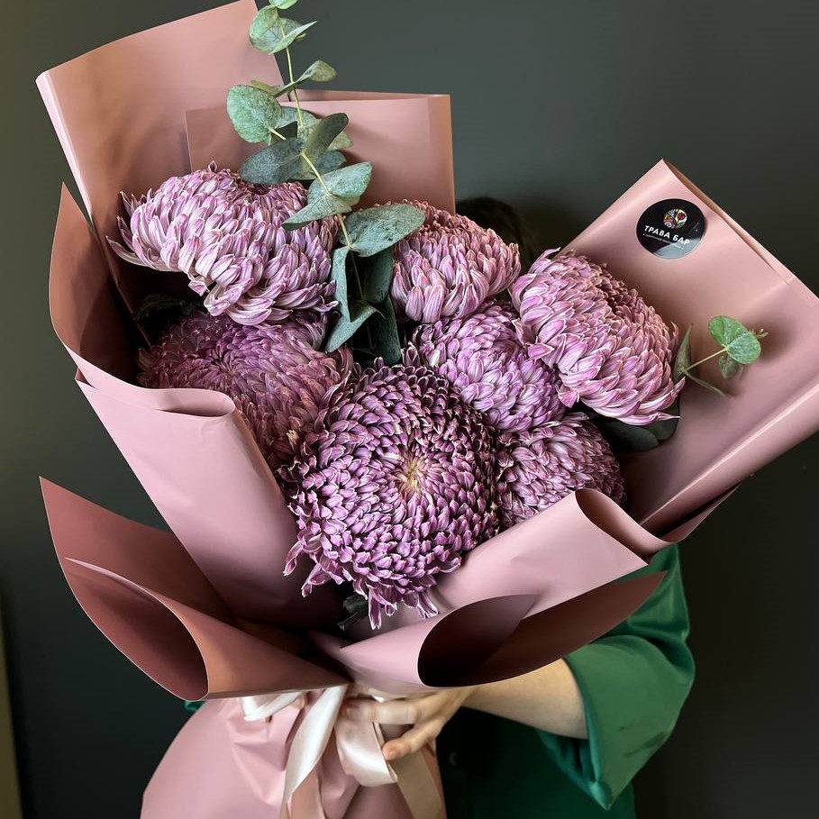 Букет из 7 хризантем премиум