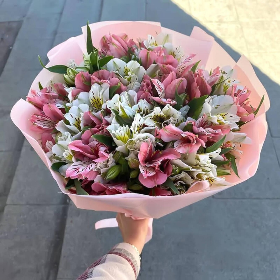 Монобукет из 15 альстромерий