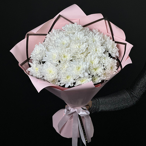 Букет из 9 кустовых хризантем фото 2