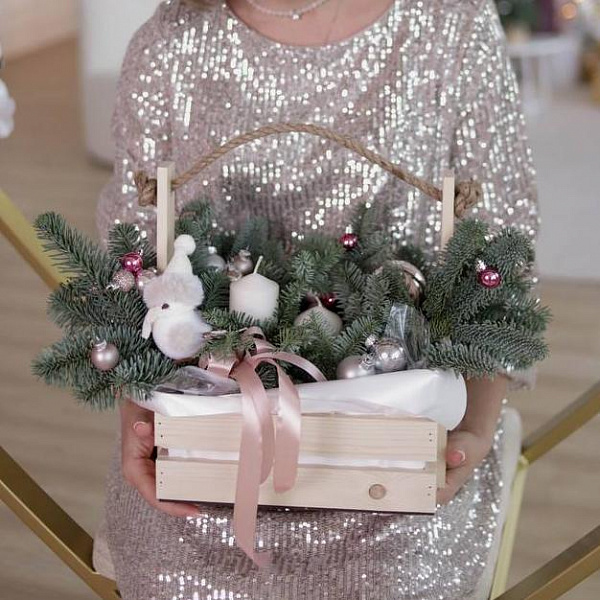 Композиция "Рождественский уют" фото 3