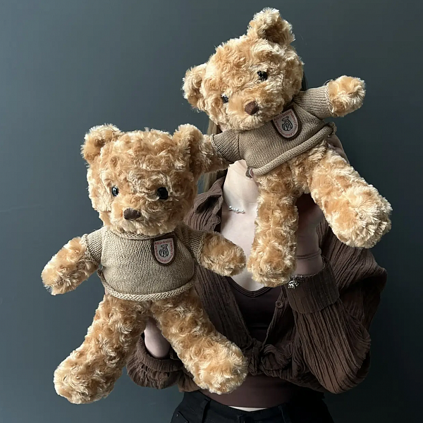 Мишка 37 см бежевый фото 2