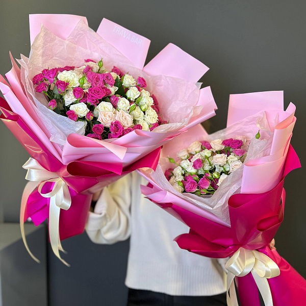 25 нежных кустовых роз фото 2