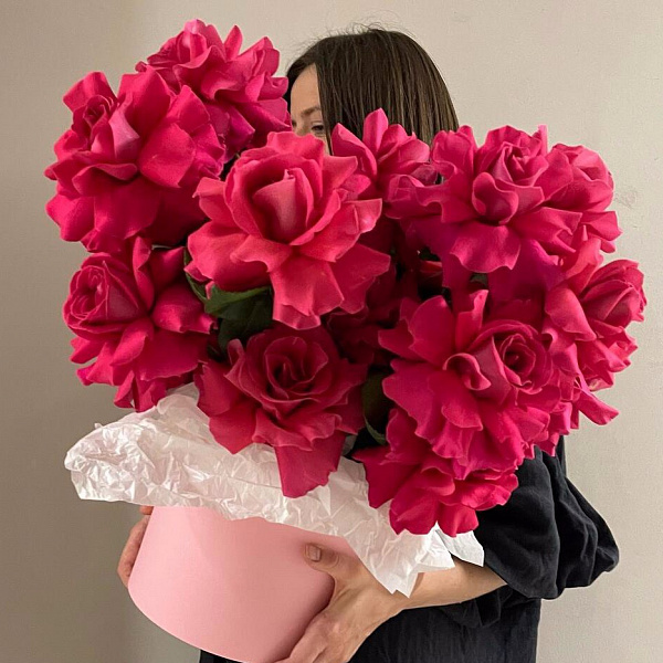 Композиция из 15 французских роз фото 2