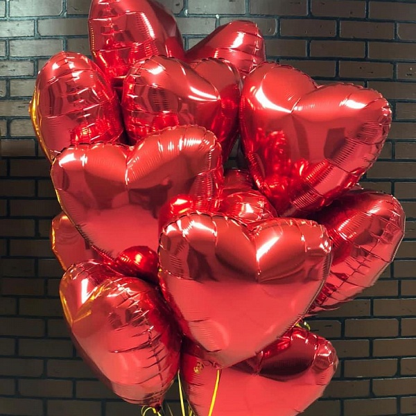 Сет шаров "10 сердец"