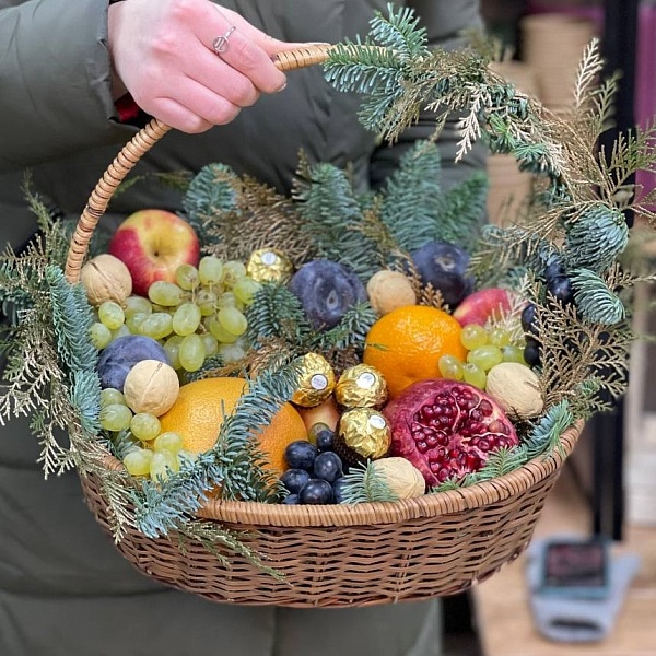 Фруктовая корзина "Сладкое Рождество"