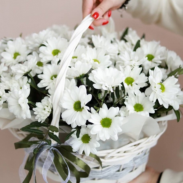 Корзина "Ромашки L" фото 2