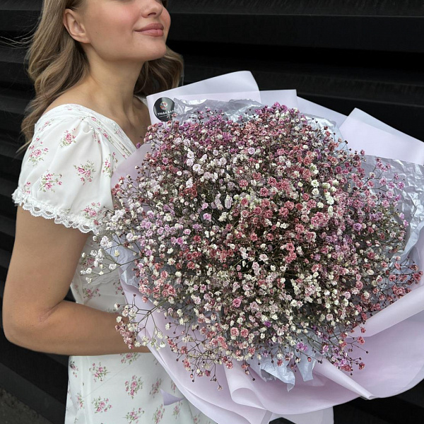 Букет из 9 разноцветных гипсофил фото 2