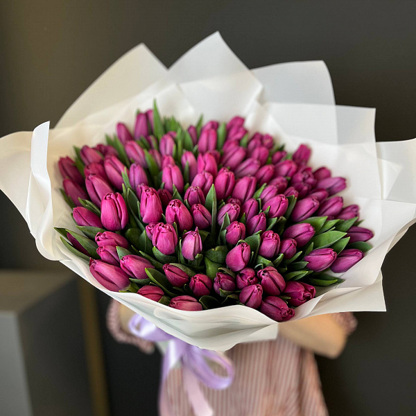 101 сиреневый тюльпан фото 2