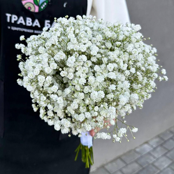 Свадебный букет из воздушной гипсофилы фото 2