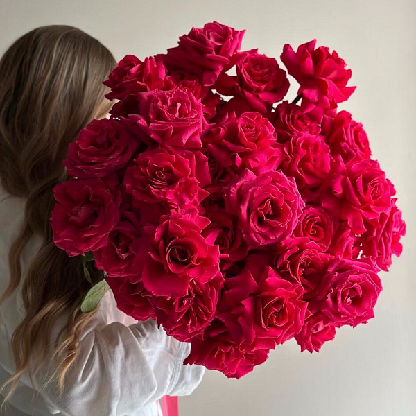 Букет из 35 французской розы фото 2