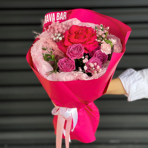 Букет "Малиновая история" фото 2