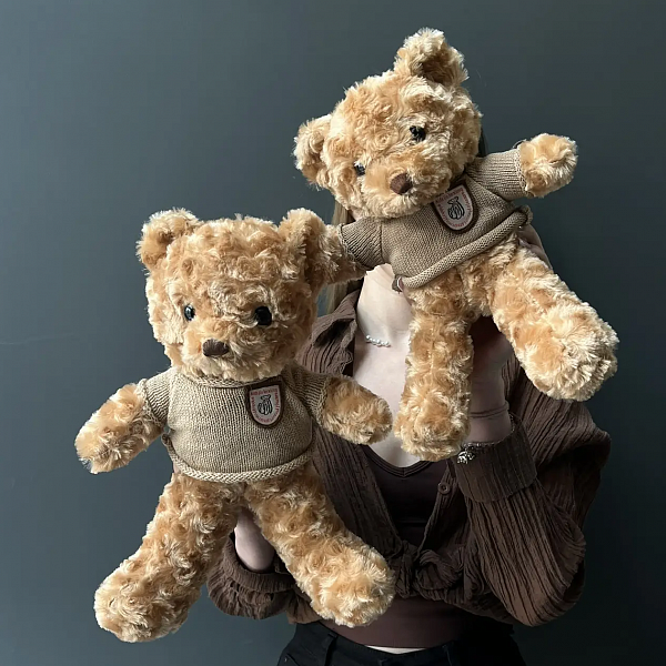 Мишка 30 см бежевый фото 2